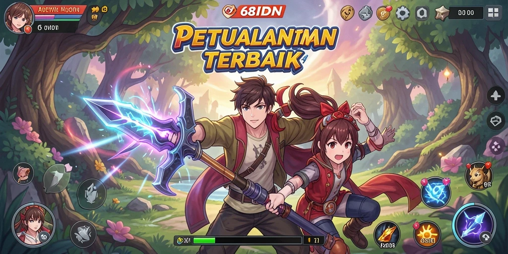 Tampilan gameplay menakjubkan dan penuh aksi karakter Anime.