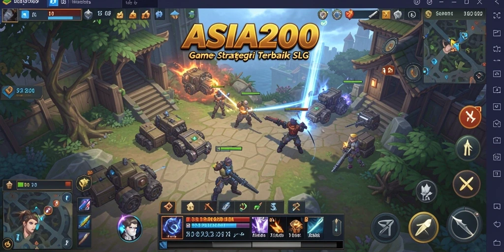 Tampilan gameplay ASIA200 yang menampilkan strategi dan pertarungan seru.