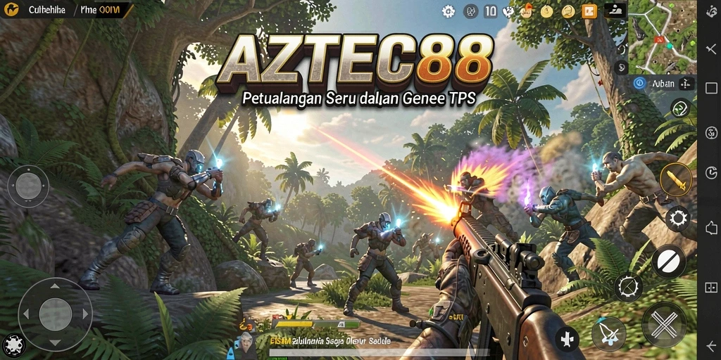 Tampilan gameplay seru di AZTEC88 dengan aksi tembak-menembak.