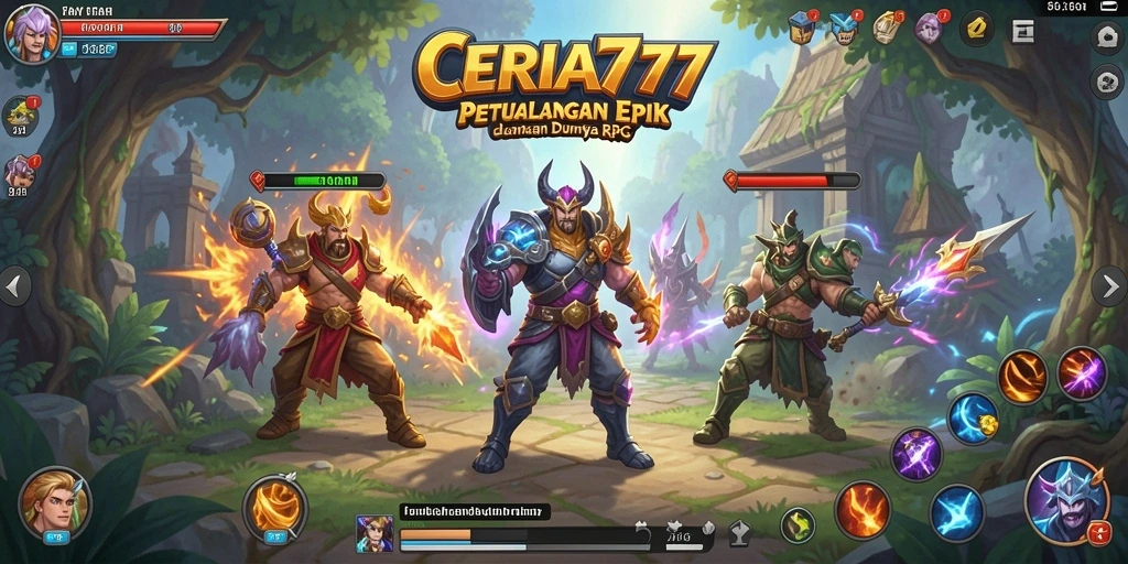 Tampilan menarik dari gameplay CERIA777 yang penuh petualangan RPG.