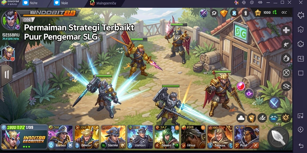 Screenshot menampilkan aksi seru dalam gameplay SLG INDOBIT88.