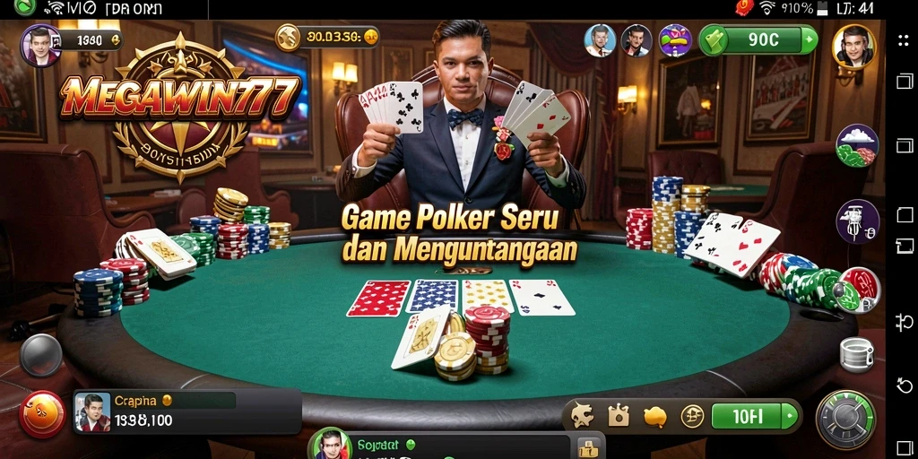 Tampilan permainan Poker yang menarik dan penuh aksi.