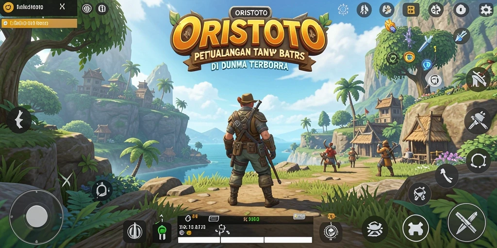 Tampilan gameplay Open World ORISTOTO yang menakjubkan dan penuh petualangan.