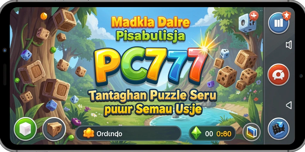 Screenshot utama PC777 menampilkan gameplay Puzzle yang menarik.