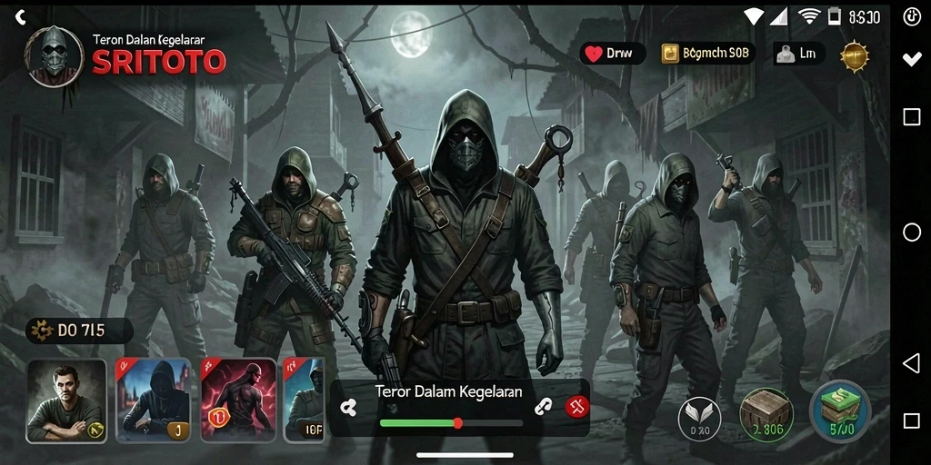 Tampilan menyeramkan dari gameplay SRITOTO yang menegangkan.